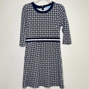 Draper James Honeycomb Floral Dress Reese Witherspoon Contrast Waistband DRK0288